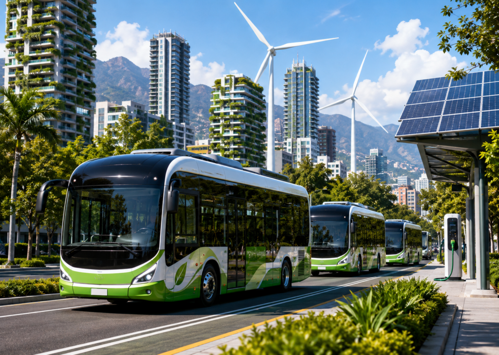 Buses eléctricos en Sudamérica: cómo avanza la movilidad sustentable en el transporte público chatgpt image 23 jul 2026, 11 20 36 a.m.