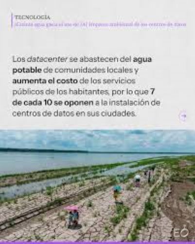 ¿Cuánta agua se gasta por el uso de la IA? El impacto ambiental de los centros de datos en EEUU foto ia gasto de agua