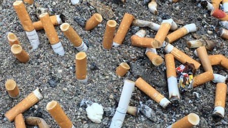 Las colillas de cigarrillo son el residuo más común del planeta, con 4,5 billones de unidades desechadas al año foto colillas contaminantes